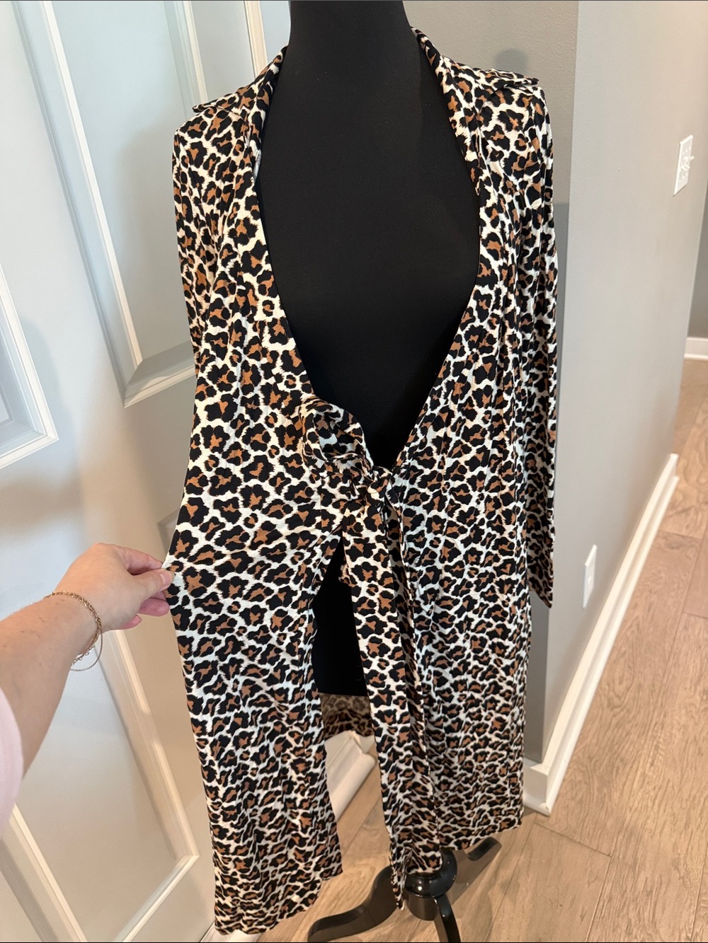 Diane Von Furstenberg Leopard Print Longline Blazer - Brown/Black/Cream